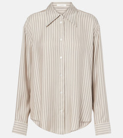 The Row Parave striped silk shirt