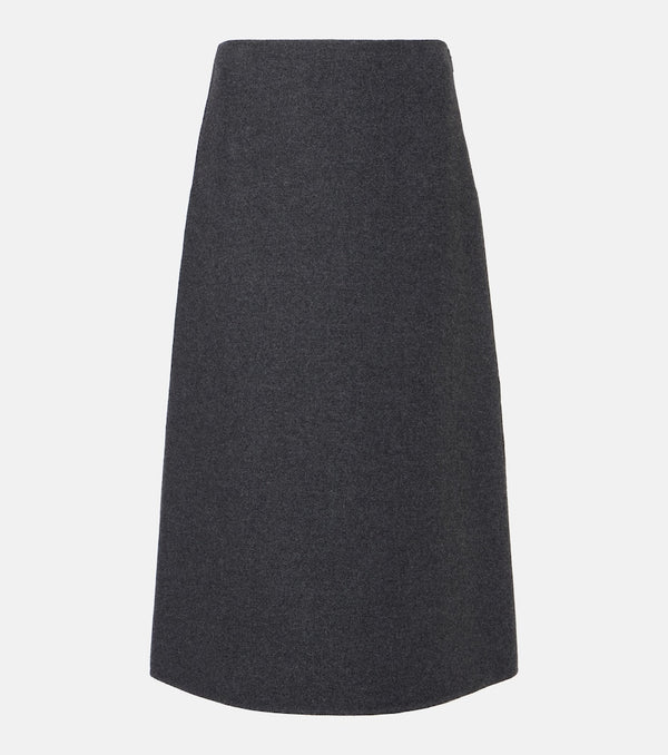 The Row Lison wool-blend midi skirt