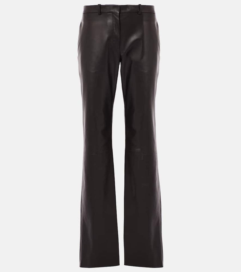 The Row Selviese leather straight pants