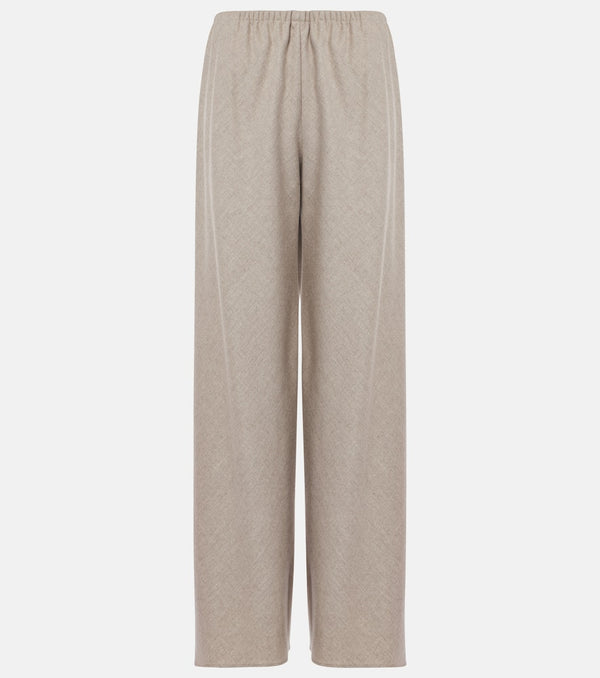 The Row Gala wool and cashmere wide-leg pants