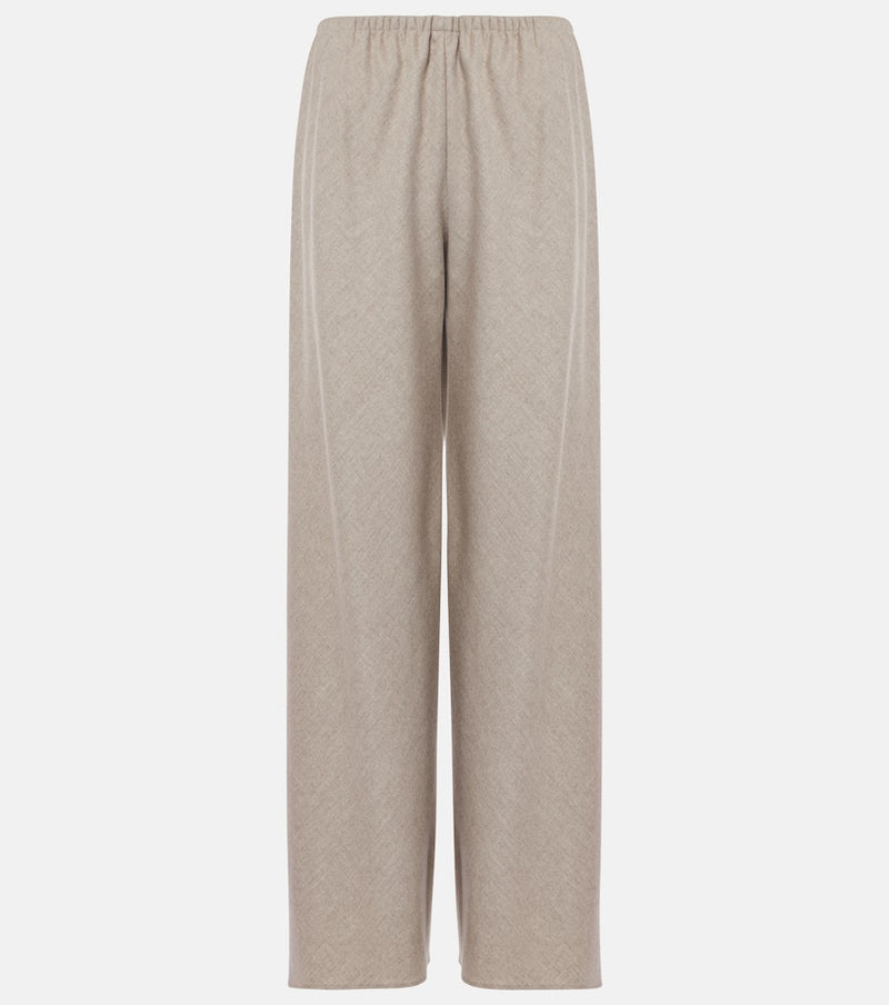 The Row Gala wool and cashmere wide-leg pants