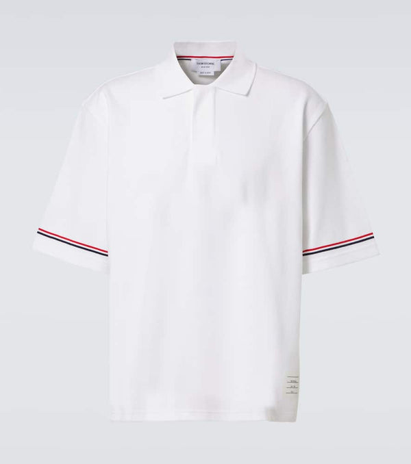 Thom Browne RWB Stripe cotton polo shirt