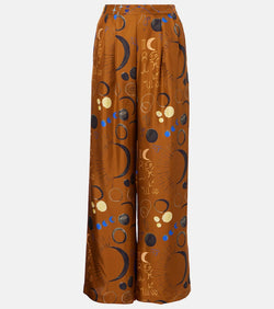 Asceno Isola printed mid-rise straight pants