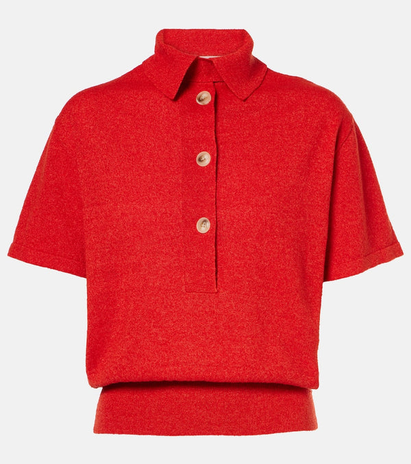 Christopher Esber Linen and silk-blend polo shirt