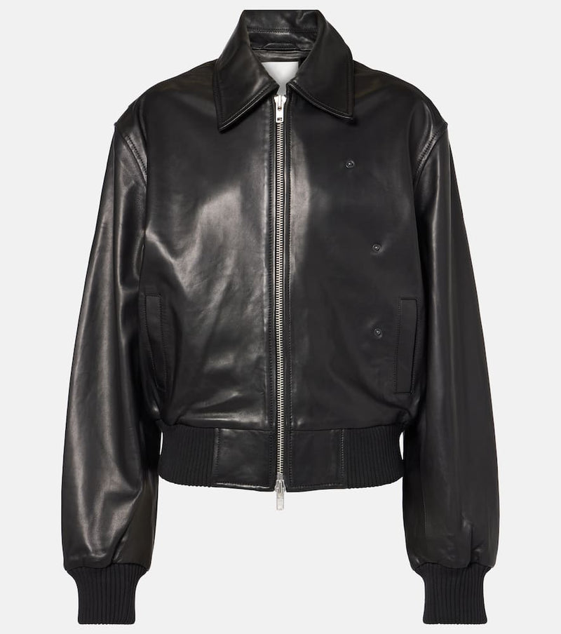 Christopher Esber Leather bomber jacket