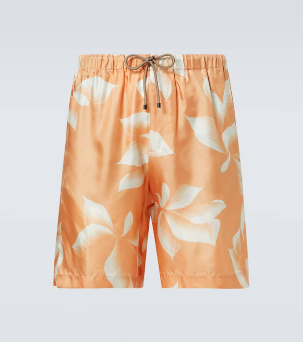 Dries Van Noten Printed silk shorts