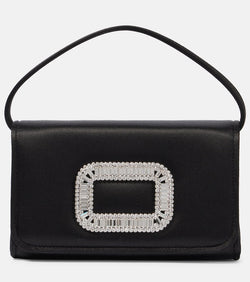 Roger Vivier Pilgrim Micro embellished satin shoulder bag