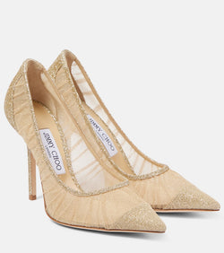 Jimmy Choo Love 100 glitter pumps