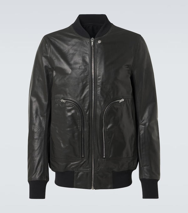 Rick Owens Bauhaus Flight leather bomber jacket