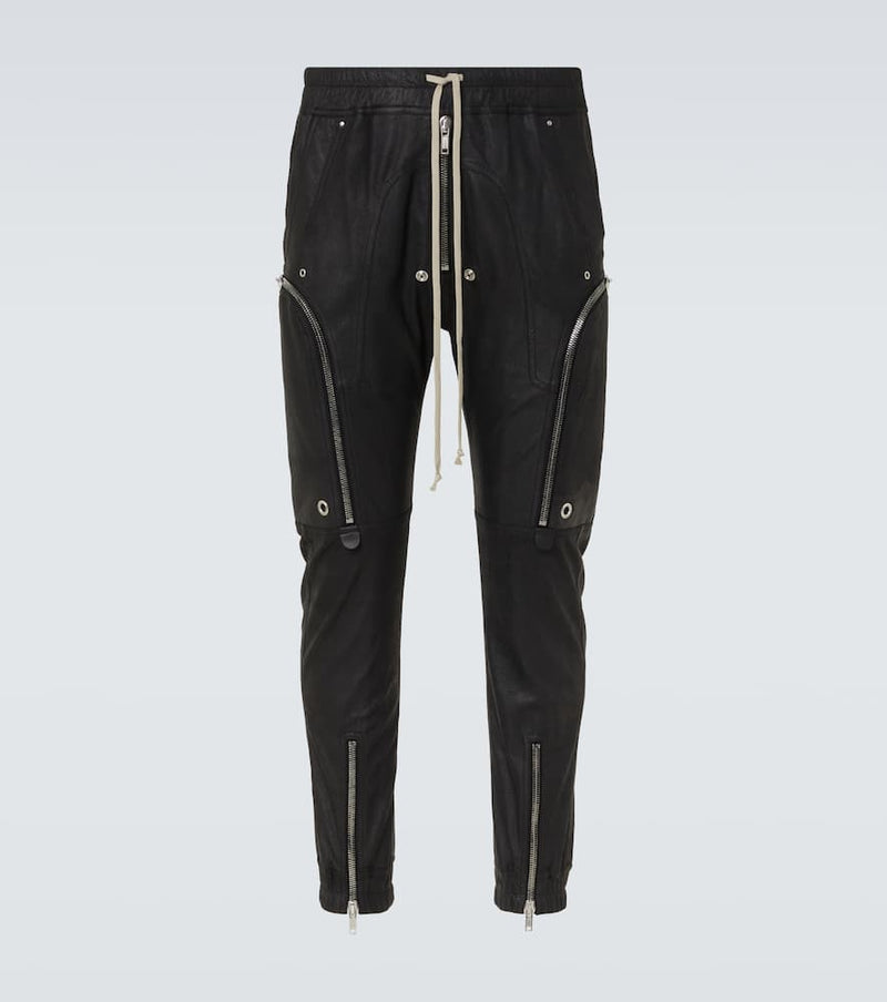 Rick Owens Bauhaus leather cargo pants