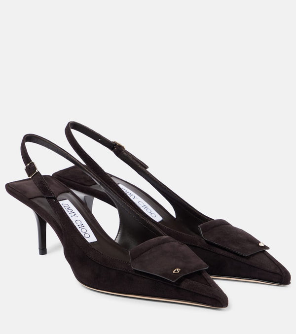 Jimmy Choo Frances 60 suede slingback pumps