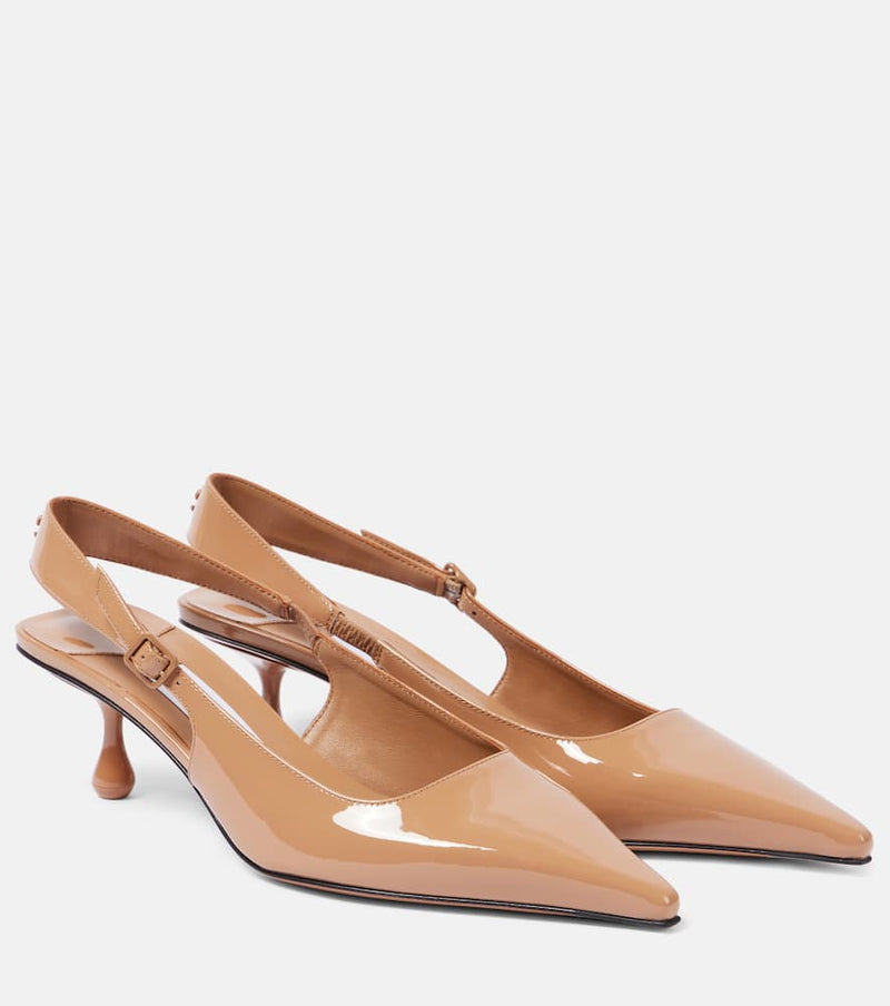 Jimmy Choo Amel 50 patent leather slingback pumps