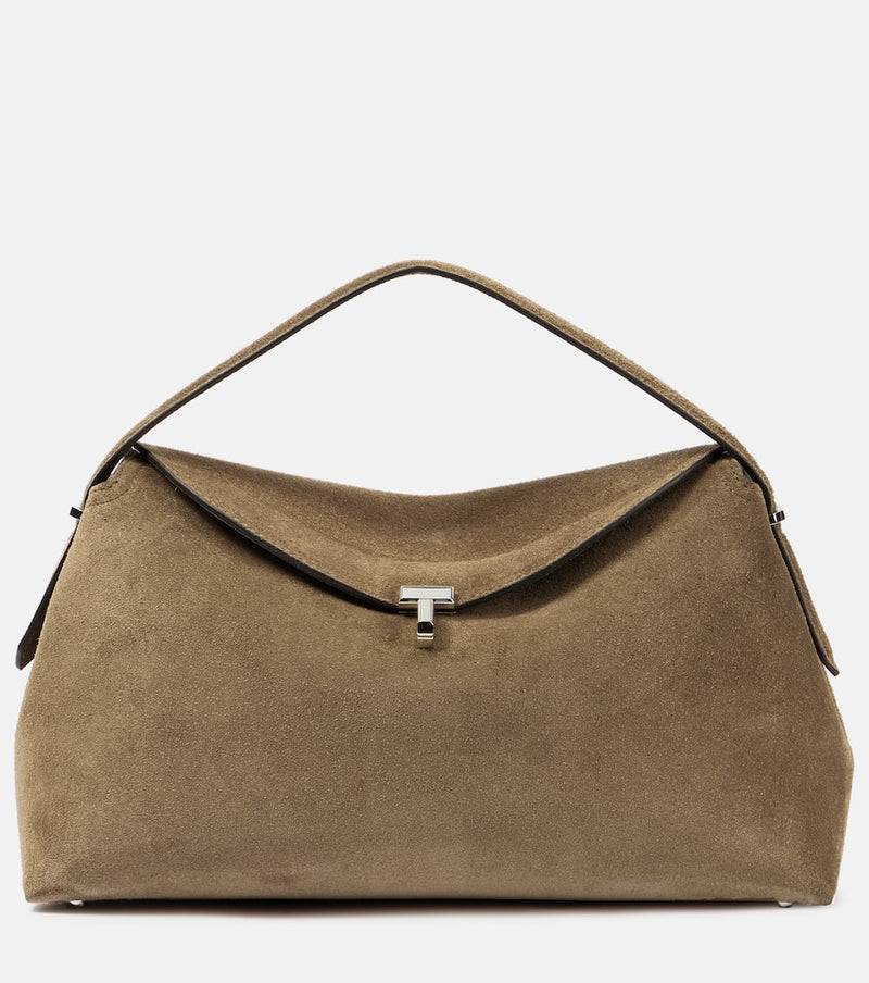 Toteme T-Lock suede tote bag