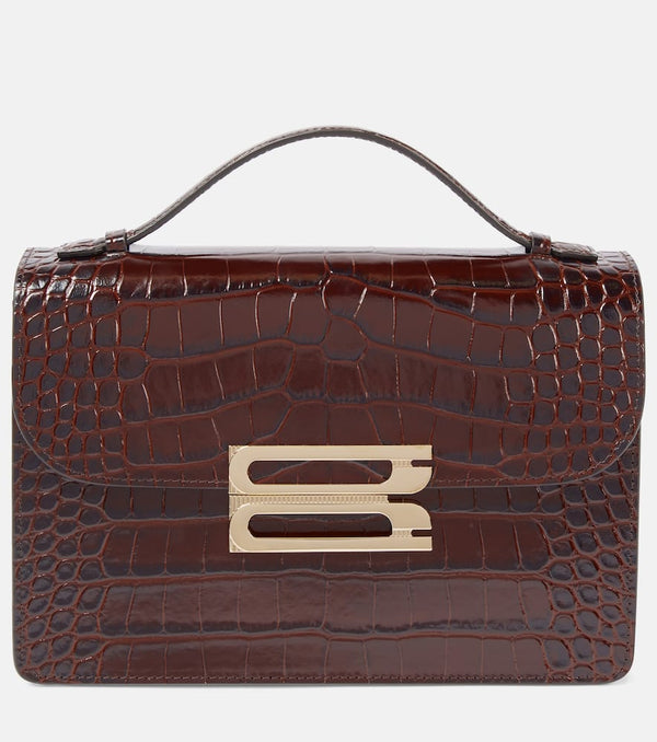 Victoria Beckham Dorian Small croc-effect leather shoulder bag