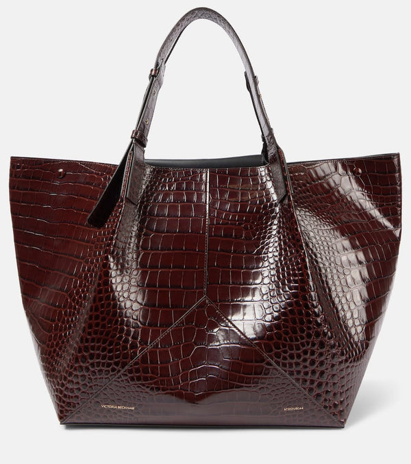 Victoria Beckham W11 Large croc-effect leather tote bag