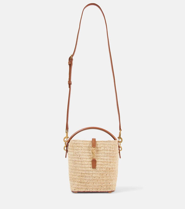 Saint Laurent Le 37 Mini raffia bucket bag