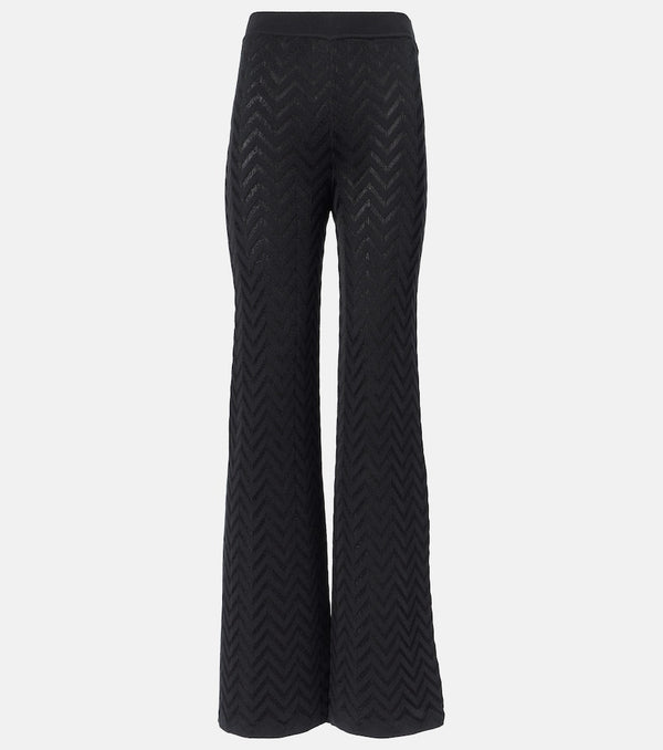 Missoni High-rise cotton-blend wide-leg pants