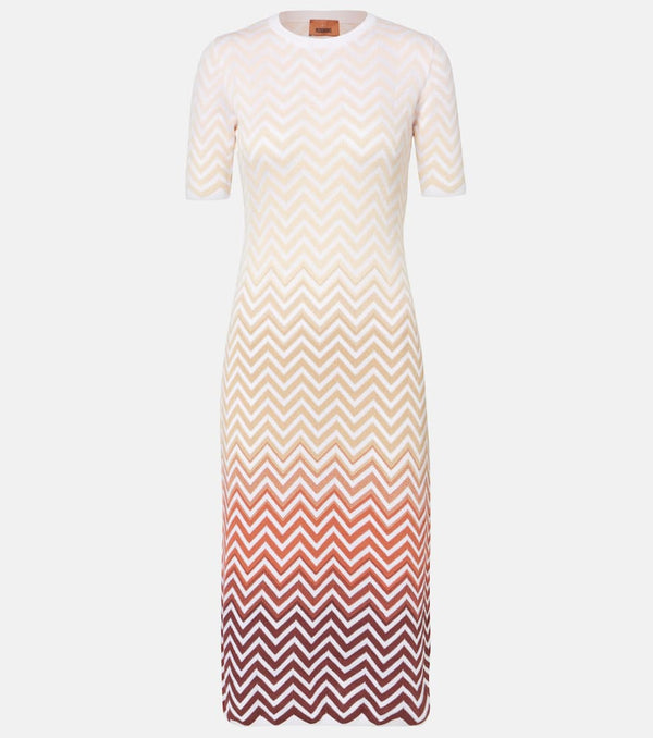 Missoni Zigzag cotton-blend midi dress