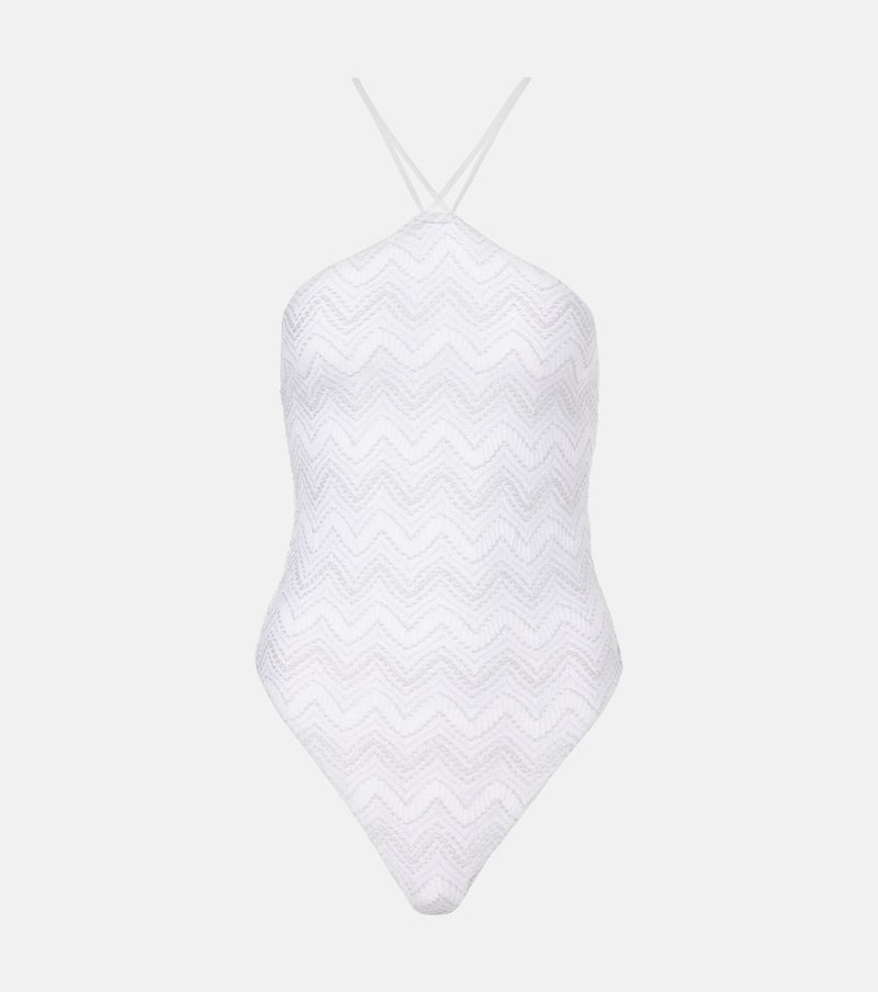 Missoni Lame Swimsuit White