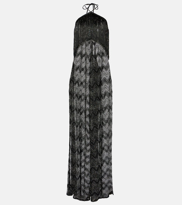 Missoni Zigzag fringed lamé jumpsuit