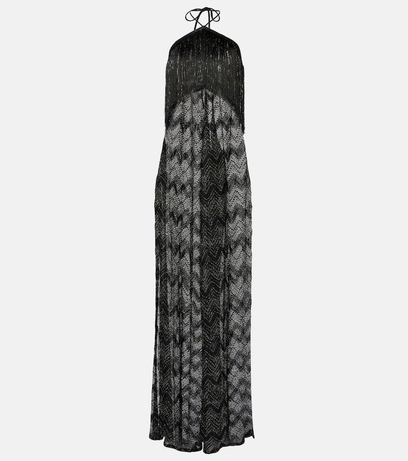 Missoni Zigzag fringed lamé jumpsuit