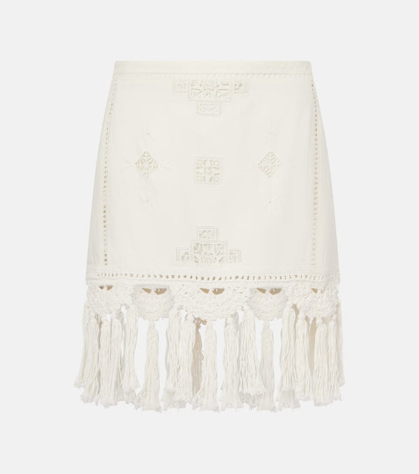 Isabel Marant Sandra macramé cotton miniskirt