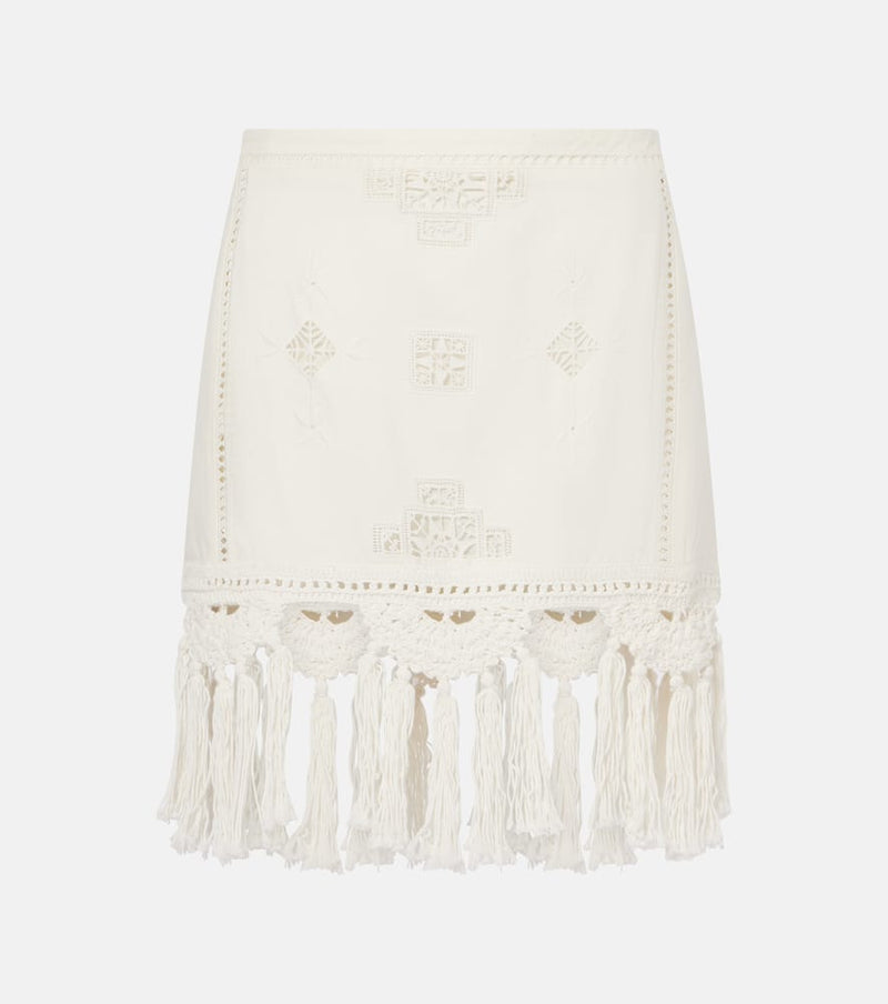 Isabel Marant Sandra macramé cotton miniskirt