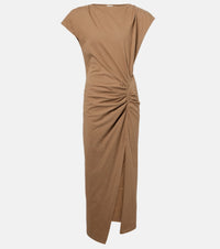 Isabel Marant Nadela gathered cotton jersey maxi dress