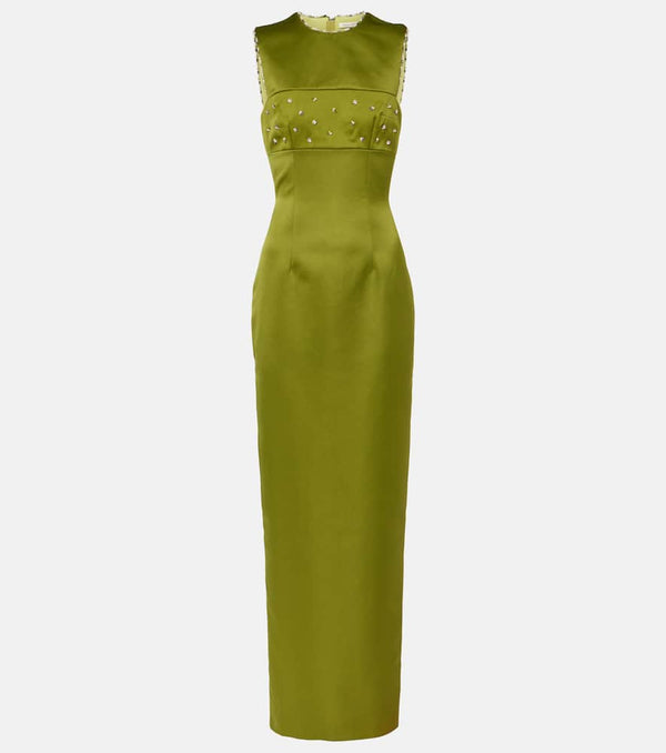 Emilia Wickstead Amadine embellished satin gown