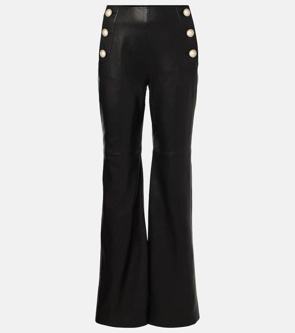 Dorothee Schumacher Sleek Statement leather flared pants