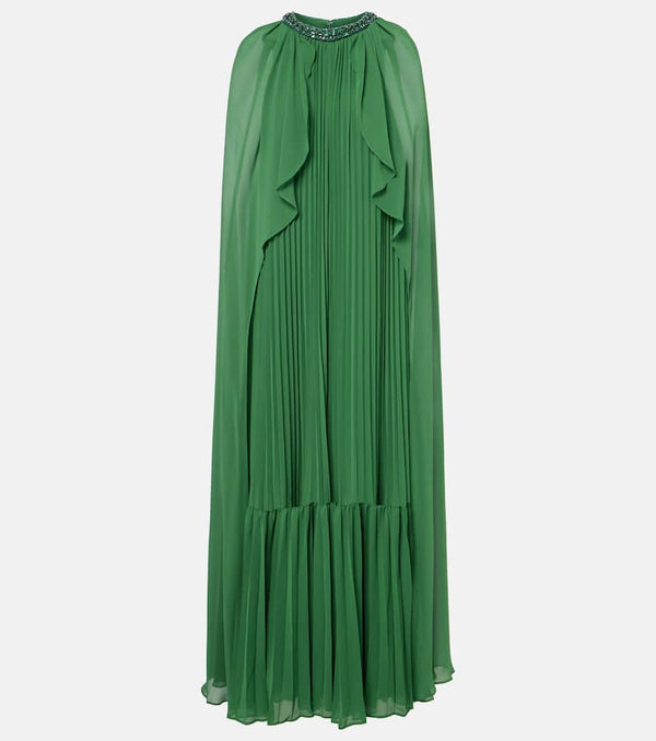 Self-Portrait Caped chiffon gown