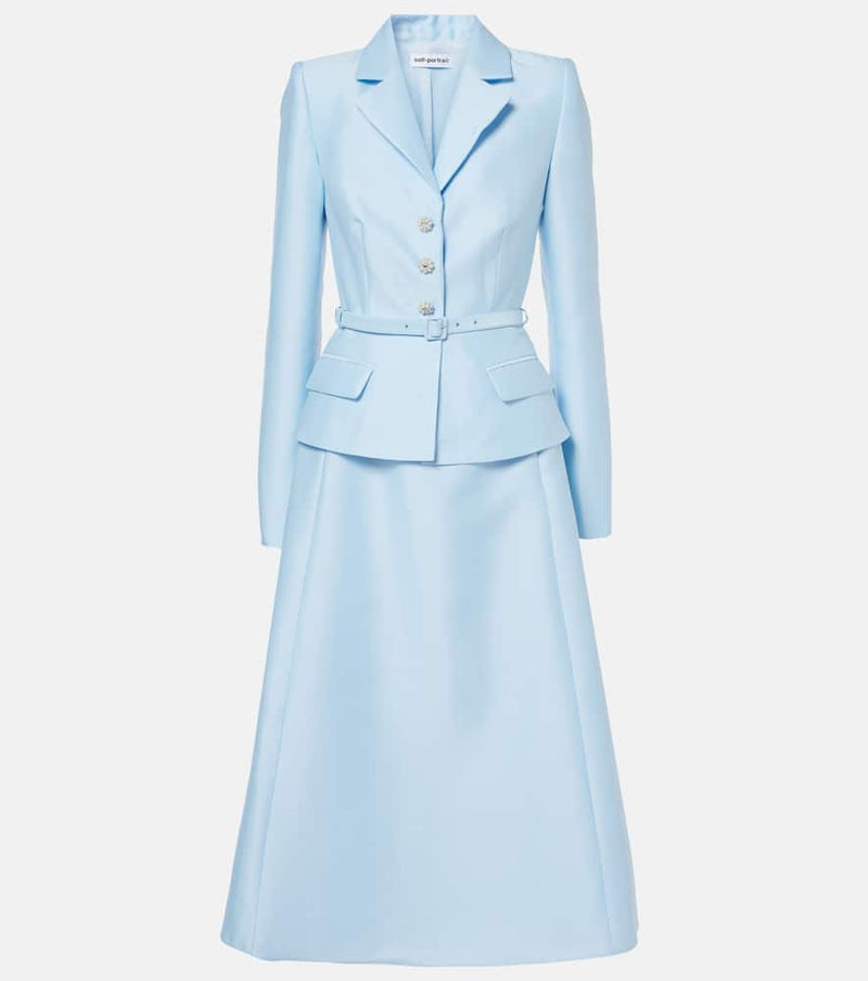 Self-Portrait Crepe midi dress