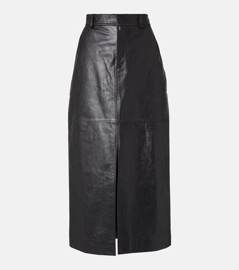 Self-Portrait Leather pencil skirt