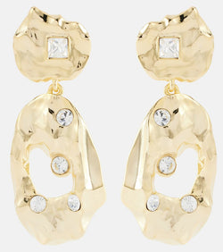 Oscar de la Renta Crystal-embellished drop earrings