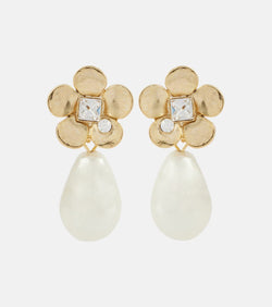 Oscar de la Renta Embellished faux pearl drop earrings