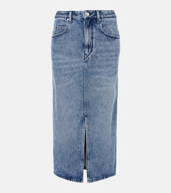 Marant Etoile Tilauriagz denim midi skirt