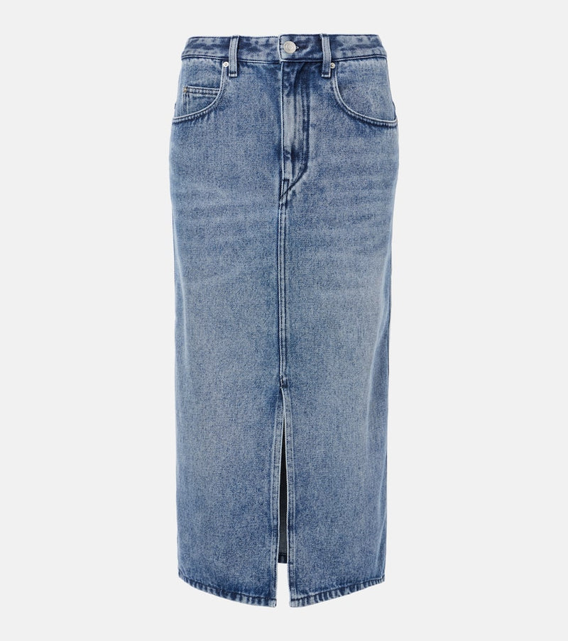 Marant Etoile Tilauriagz denim midi skirt