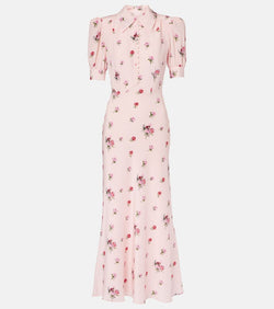 Alessandra Rich Embellished silk midi dress