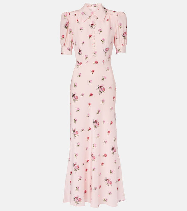 Alessandra Rich Embellished silk midi dress