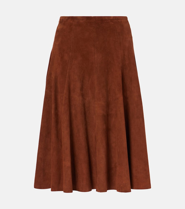 Stouls Sabrina suede midi skirt