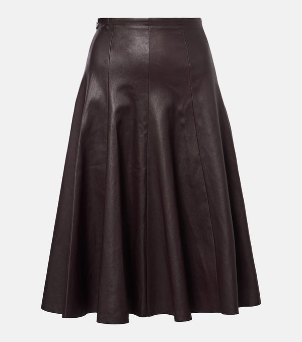 Stouls Sabrina leather midi skirt