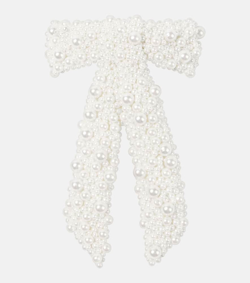 Jennifer Behr Donna faux-pearl bow barrette
