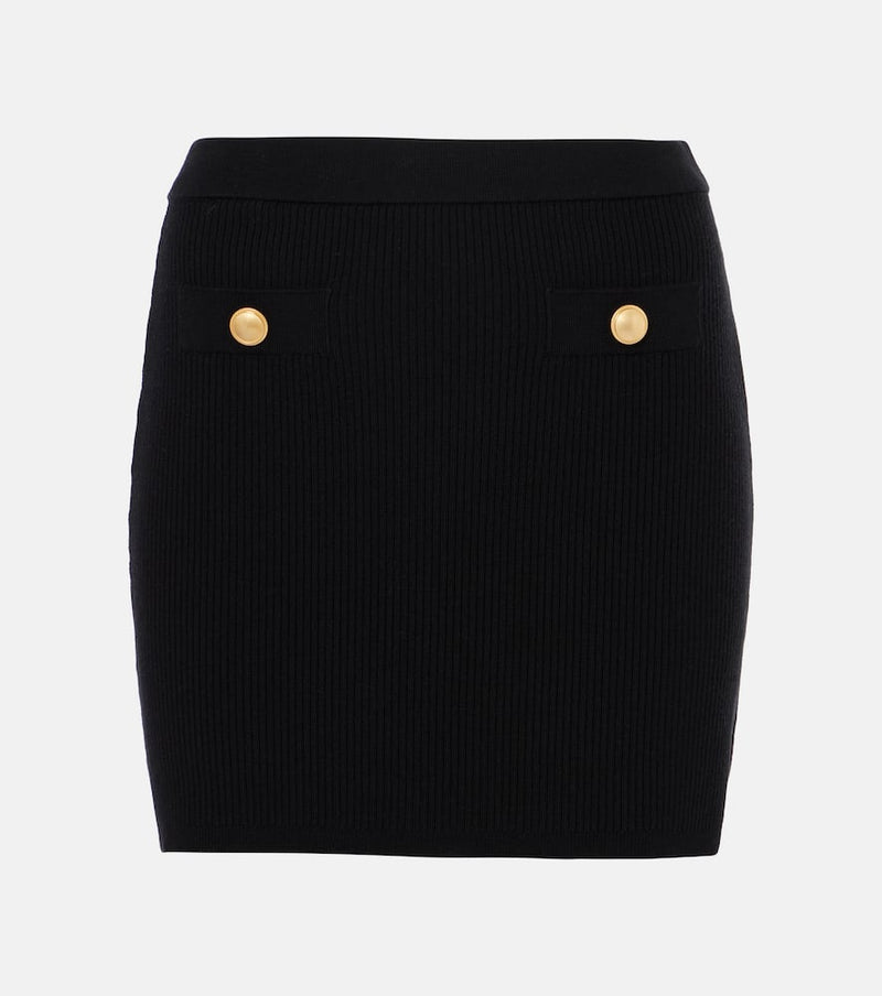 Alessandra Rich Wool and cashmere miniskirt