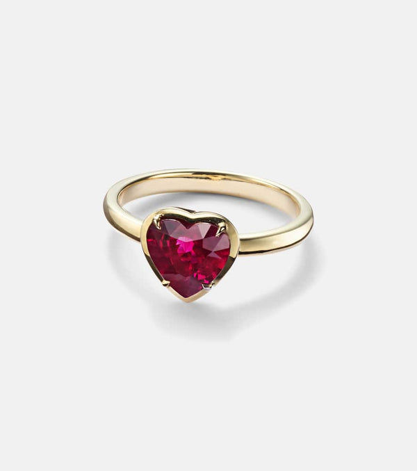 Anita Ko Heart 18kt gold ring with ruby