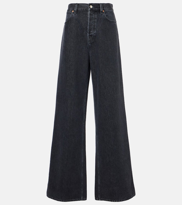 Gucci High-rise wide-leg jeans