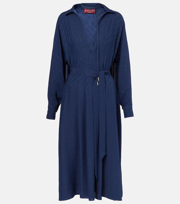 Gucci Horsebit silk midi dress