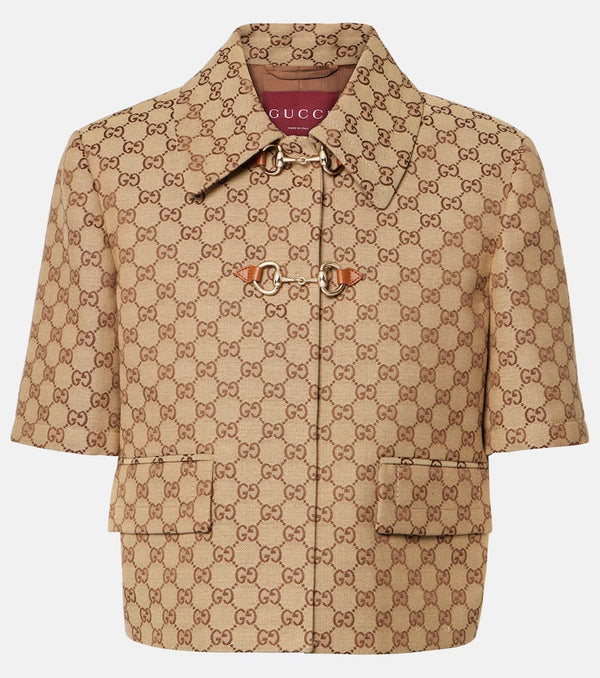 Gucci Horsebit GG Canvas jacket