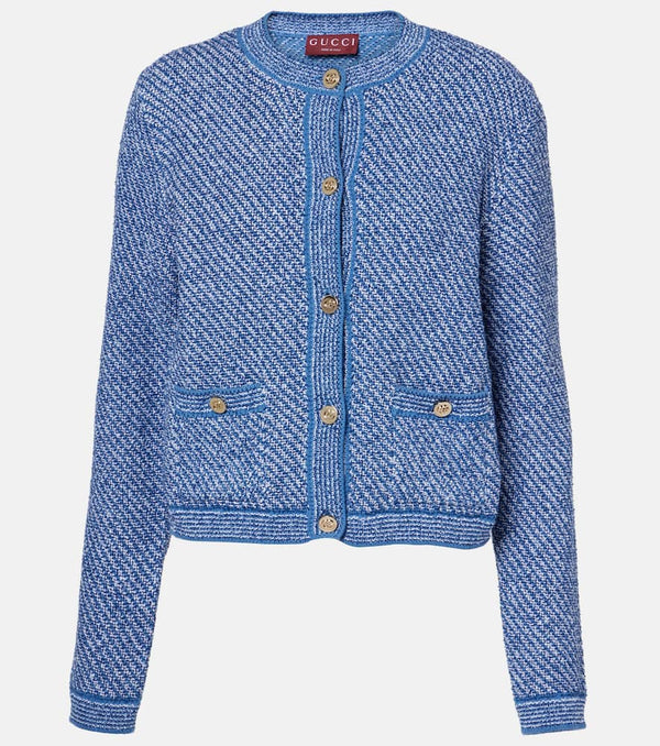 Gucci Double G cotton-blend cardigan