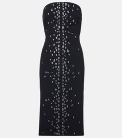 David Koma Rhinestone-embellished midi dress