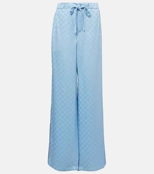 Gucci GG satin wide-leg pants